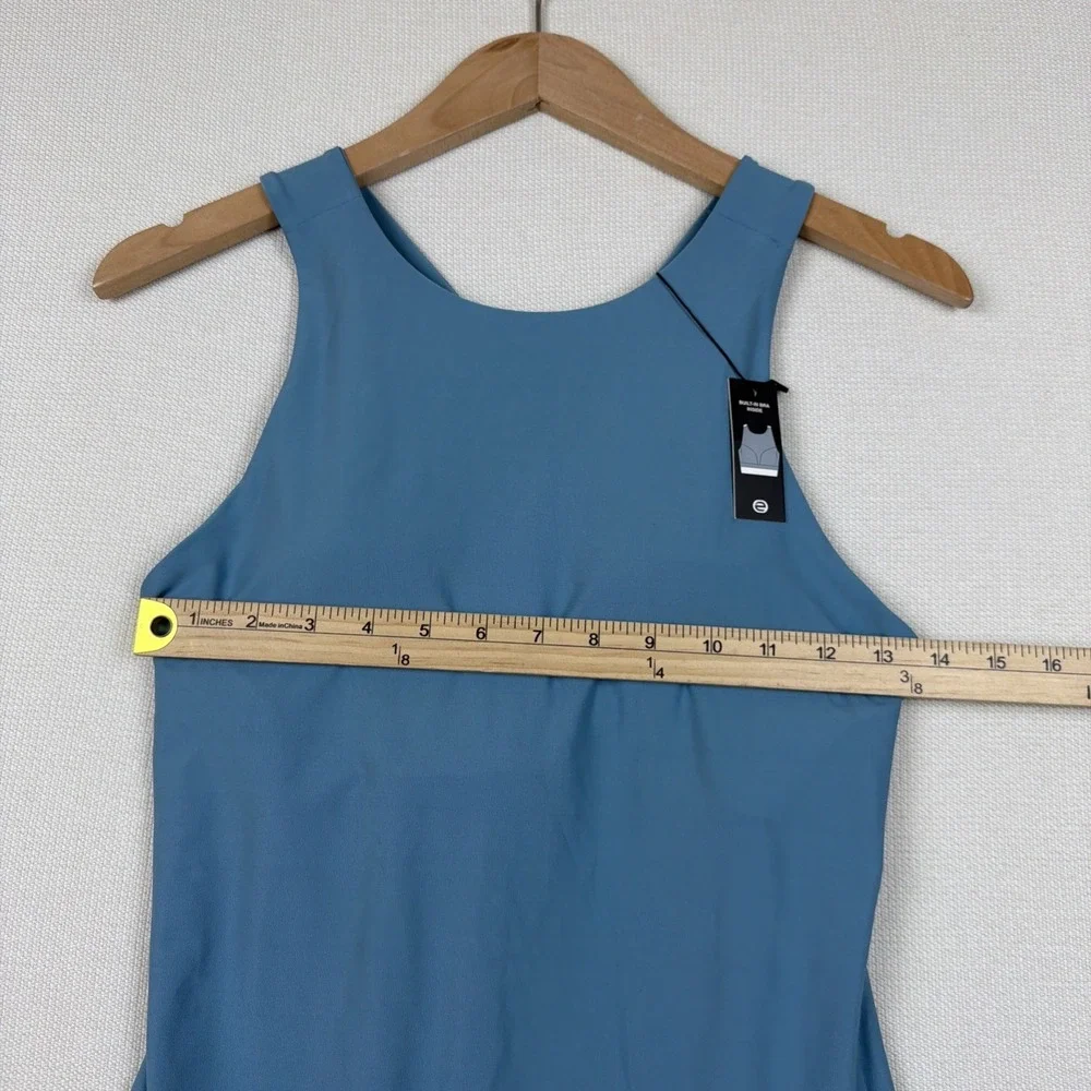 Etonic Performance Active Tank Dress Size XS Blue NWT Built in Bra Athletic Golf
